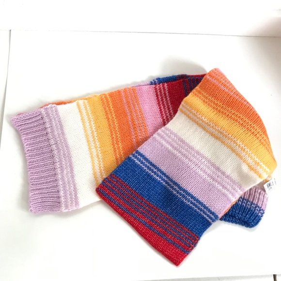 OLD NAVY Scarf and Hat Set Striped Rainbow NWT - Picture 5 of 15